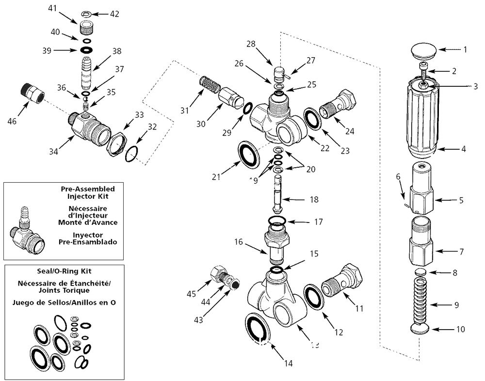 Unloader Parts (1) Diagram and Parts List for PW3020  Campbell Hausfeld Pressure Washer
